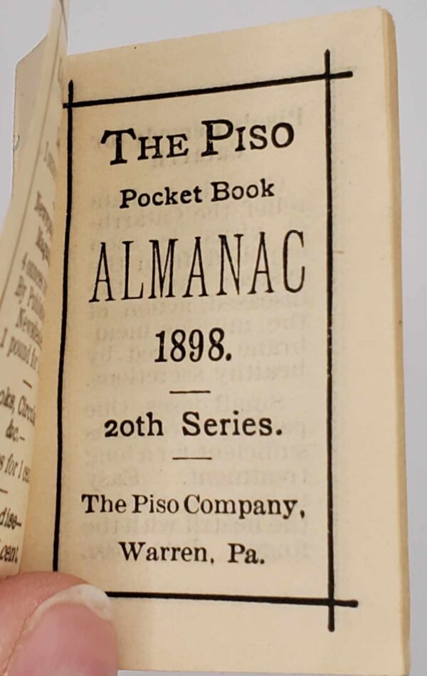 The Piso Pocket Book Almanac 1898 - Image 3