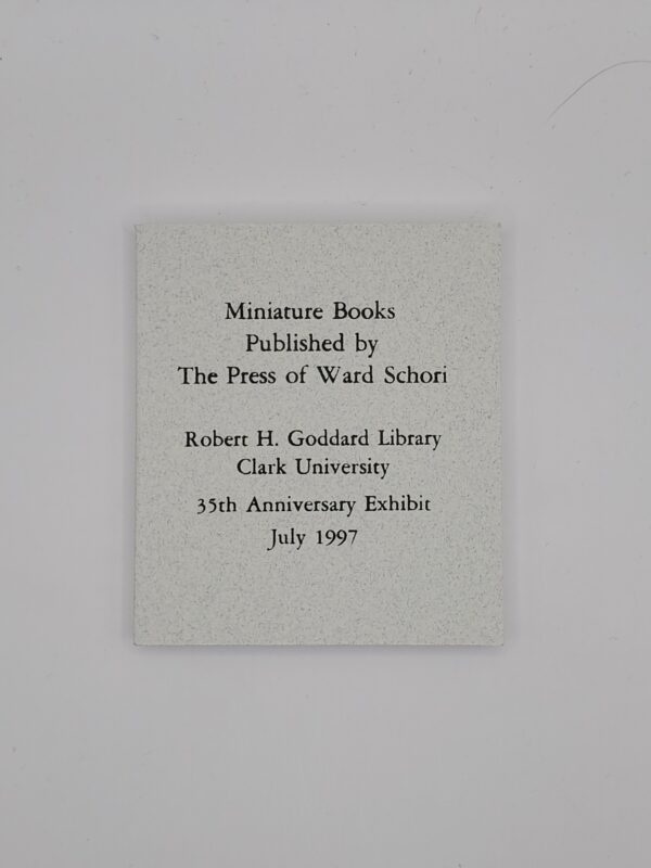 Miniature Books Published by The Press of Ward Schori