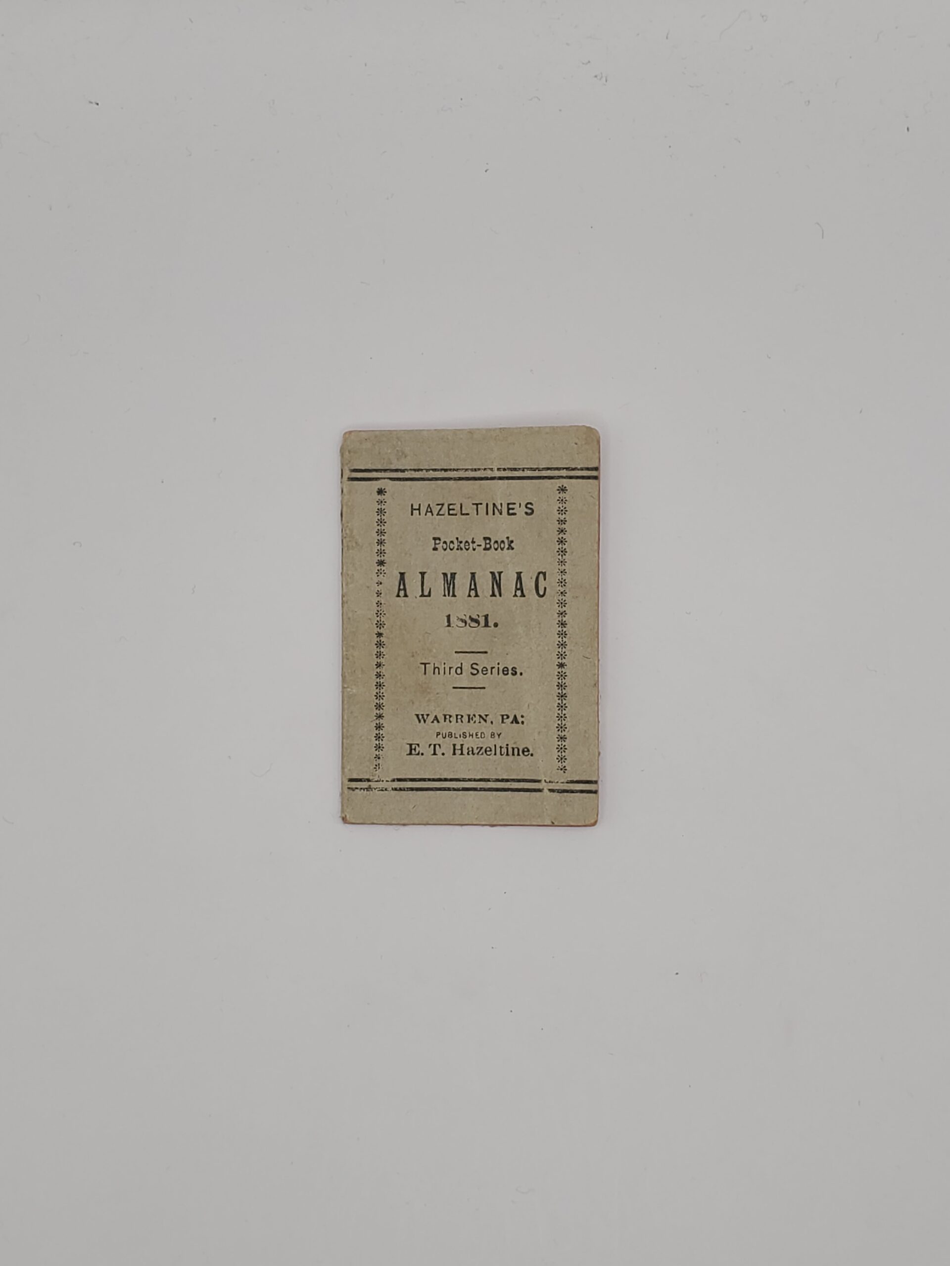 Hazeltine's Pocket-Book Almanac 1881