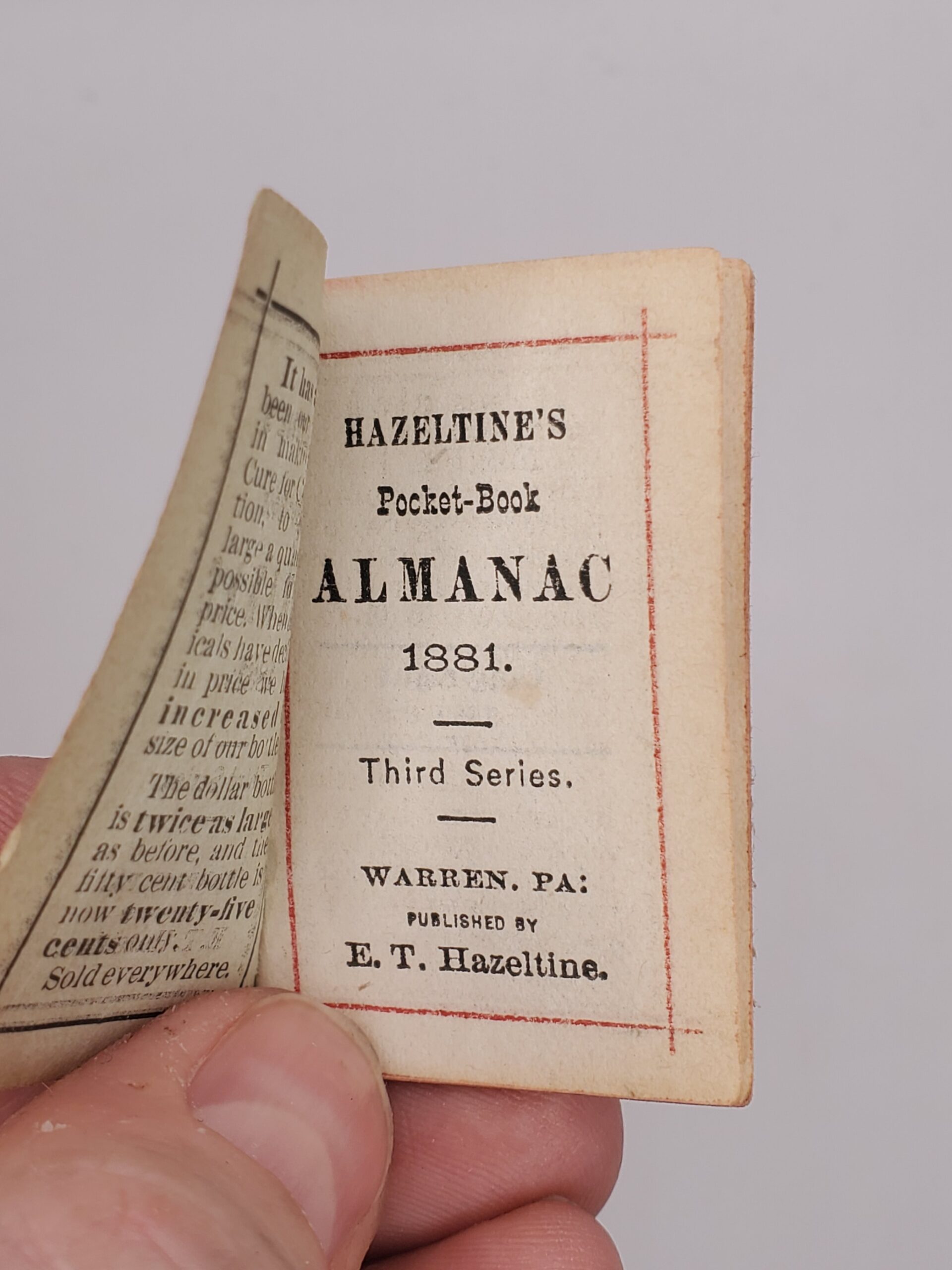 Hazeltine's Pocket-Book Almanac 1881 - Image 2