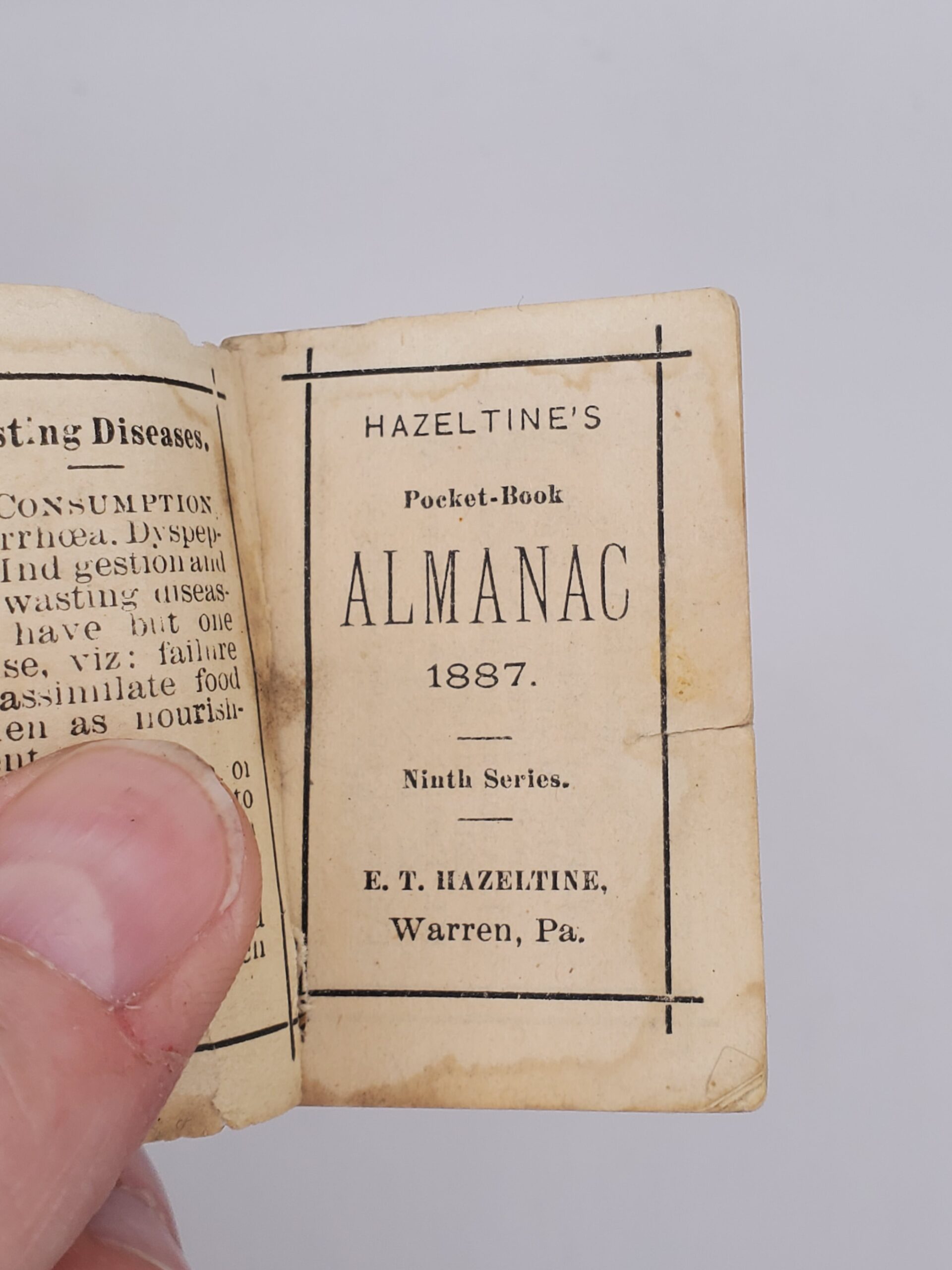 Hazeltine's Pocket-Book Almanac 1887 - Image 2